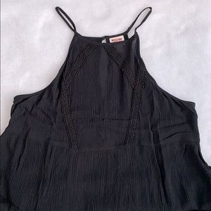 Halter Neck Black Babydoll Dress